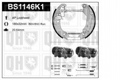 QUINTON HAZELL bs1146k1 -  Комплект тормозов, барабанный тормозной механизм